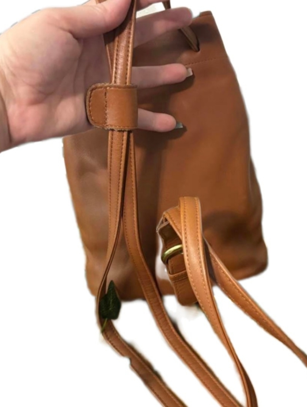 Coach Vintage 4162 Belted British Tan Leather Slingpack Backpack Bag - Picture 2 of 8